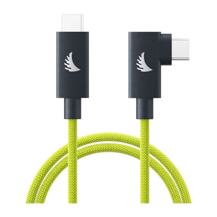 Angelbird USB-C 4.0 Solid Flex Cable Right-Angle Lime 2 m-6.6 ft