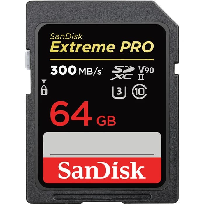 SanDisk SDXC Extreme PRO - 64GB, 300 MB/s, C10, UHS-II, U3 V90 image 1