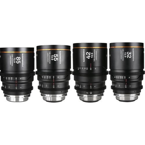Venus Optics Laowa Nanomorph T2.9 1.5x LF Anamorphic 4-Lens Bundle (PL/EF Mount, Amber Flare) image 1