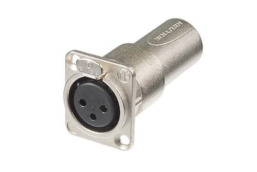 NEUTRIK XLR female-male feedthrough adapter for panel mount image 1