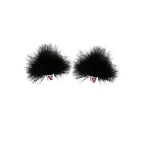 Rycote Black Ristretto Lavalier Windjammer – pair image 1