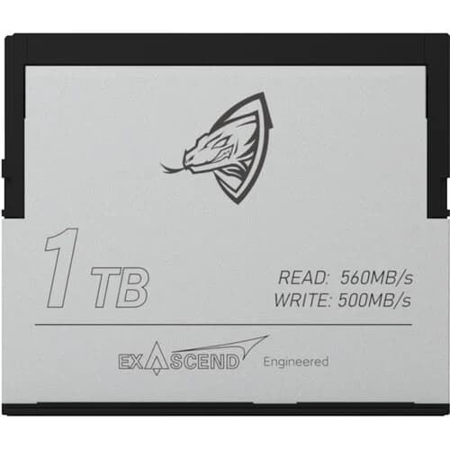 Exascend Archon CFast 2.0 Card, 1TB / Read: 560 MB/s, Write: 500 MB/s (Red Komodo 6K) image 1