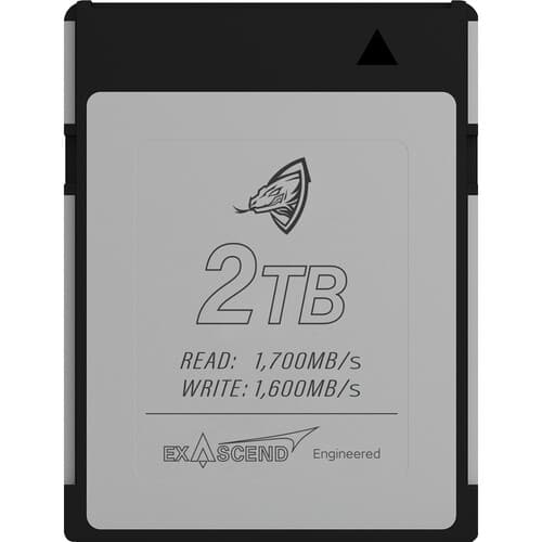 Exascend Archon Cfexpress Type B Card 2TB/ Read: 1700 MB/s, Write: 1600 MB/s (Red V-Raptor) image 1