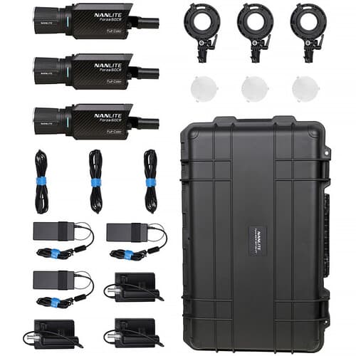 Nanlite Forza 60CR 3-Light Kit with Trolley Case image 1