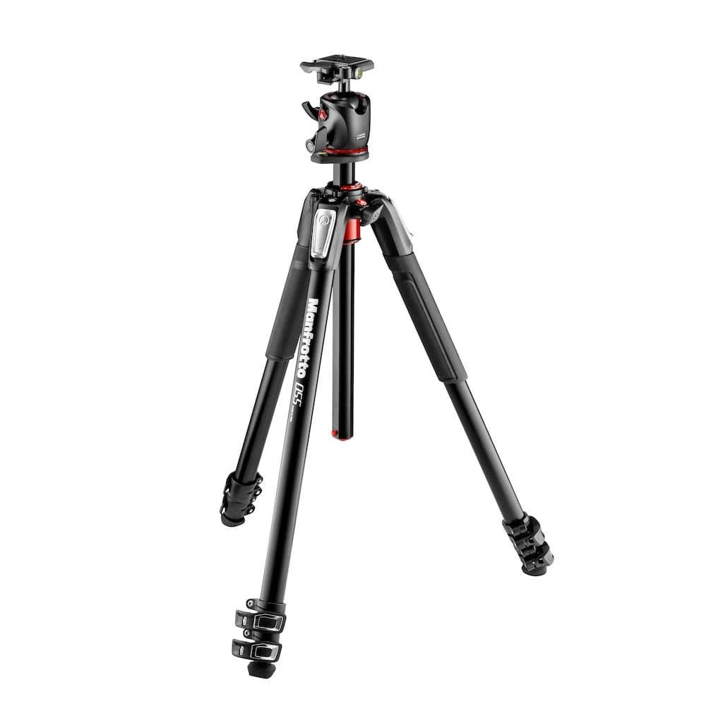Manfrotto MK055XPRO3-BHQ2 Aluminum Tripod with XPRO Ball Head and 200PL QR Plate image 1