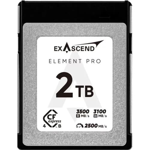 Exascend Element Pro CFexpress TypeB Card 2TBGB/ Read: 3500 MB/s, Write: 3100 MB/s image 1
