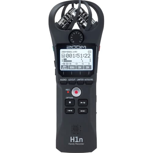 Zoom H1n-VP Portable Handy Recorder with Windscreen, AC Adapter, USB Cable & Case (Black) image 1