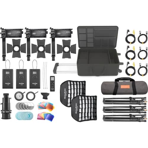 Godox S60 LED Focusing 3-Light Kit image 1