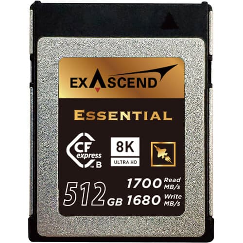 Exascend Essential CFexpress Type B Card 512GB/ Read: 1800 MB/s, Write: 1700 MB/s image 1