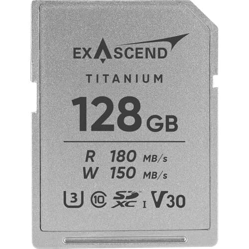 Exascend 128GB Titanium UHS-I SDXC Memory Card(Read:180MB/S, Write:150MB/S) image 1