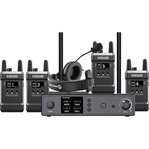 Hollyland Full Duplex Wireless Intercom System (1 Base Station and 4 Beltpacks) image 1