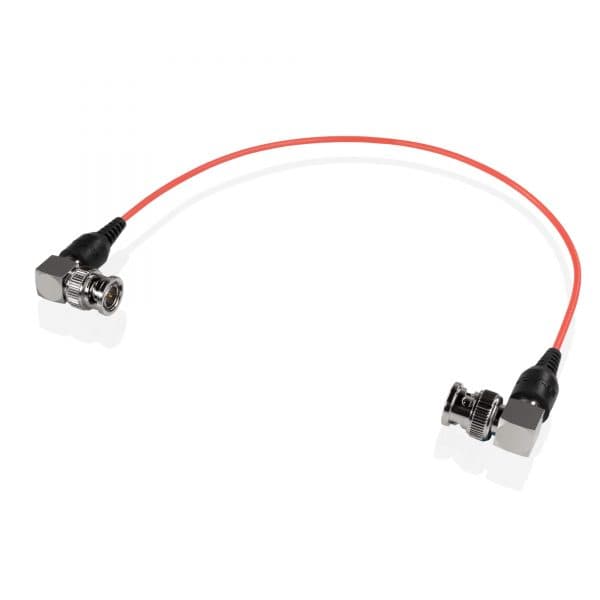 SHAPE SKINNY 90-DEGREE BNC CABLE 12 INCHES RED image 1