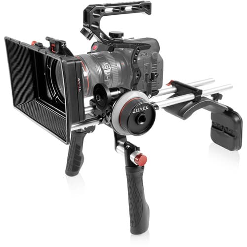 SHAPE Canon EOS R5C, R5, R6 Shoulder Mount Kit Matte Box Follow Focus image 1