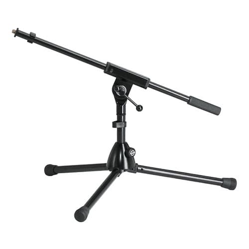 K&M 259/1 Extra low base desktop Microphone stand height 0.28m with boom arm length 0.52m image 1
