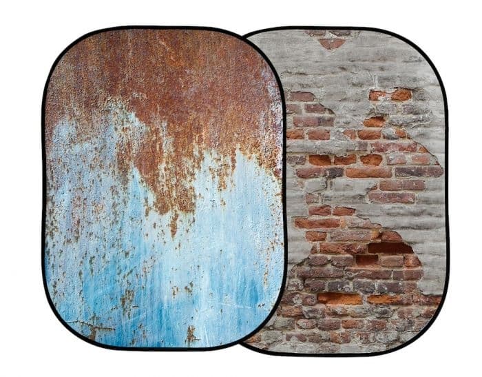Manfrotto Urban Collapsible Background (5 x 7', Rusty Metal/Plaster Wall image 1