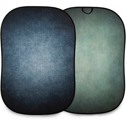 Manfrotto Vintage Collapsible Background (Ink/Sage, 1.5 x 2.1m) image 1