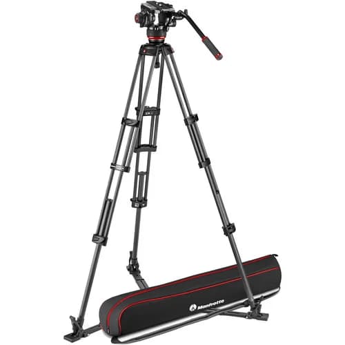 Manfrotto 504X Fluid Video Head with CF Twin Leg Tripod GS image 1
