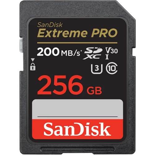 SanDisk SDXC Card Extreme Pro - 256GB, 200MB/s, V30, UHS-I, U3 for 4K Video image 1