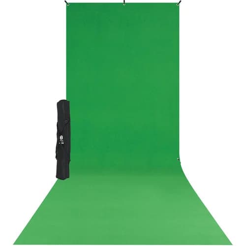 Westcott X-Drop Wrinkle-Resistant Backdrop Kit - Chroma-Key Green Sweep (5' x 12') image 1
