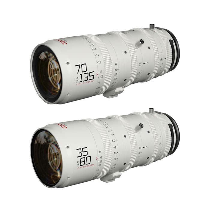 DZOFilm Catta 35-80 & 70-135mm T2.9 E-Mount Cine Zoom 2-Lens Bundle (White) image 1