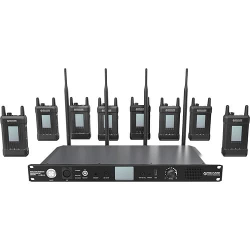 Hollyland Syscom 1000T-8B Full-Duplex Intercom System with Eight Beltpacks and Headsets image 1