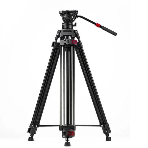 Provision Professional DV3 Aluminium Video Tripod Kit with Fluid Head and Bag image 1