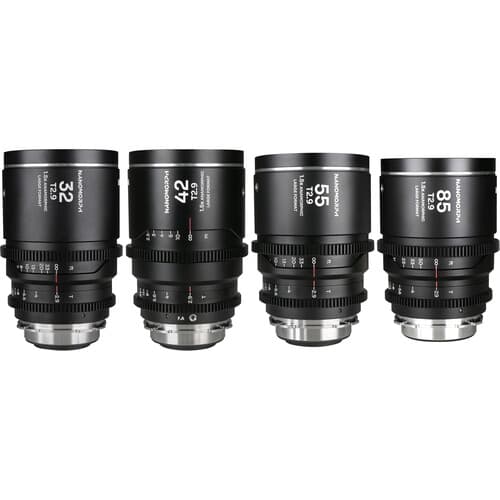 Venus Optics Laowa Nanomorph T2.9 1.5x LF Anamorphic 4-Lens Bundle (PL/EF Mount, Silver Flare) image 1
