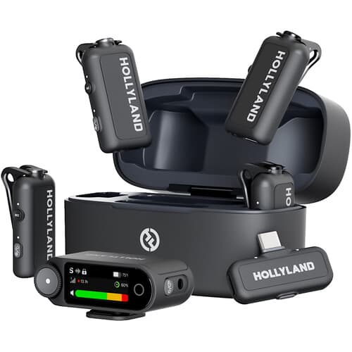 Hollyland LARK MAX 2 Combo 4-Person Wireless Microphone System (Space Gray) image 1