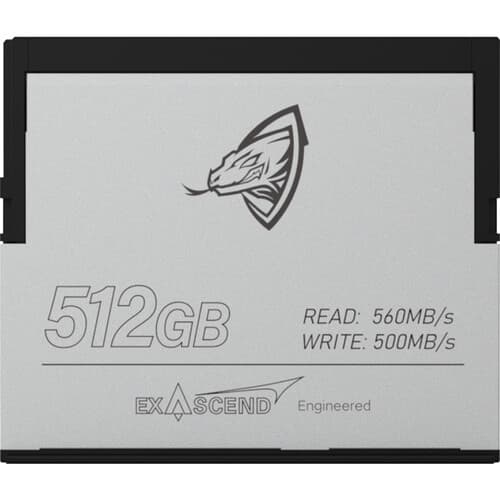 Exascend Archon CFast 2.0 Card, 512GB / Read: 560 MB/s, Write: 500 MB/s (Red Komodo 6K) image 1