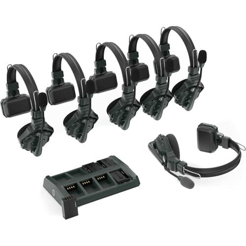 Hollyland Solidcom C1-6S Full-Duplex Wireless DECT Intercom System with 6 Headsets (1.9 GHz) image 1