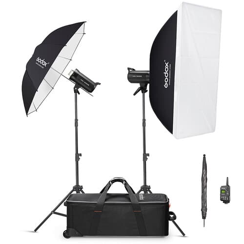 Godox SK400IIV 2 Head Kit with Built In LED Modeling Light image 1
