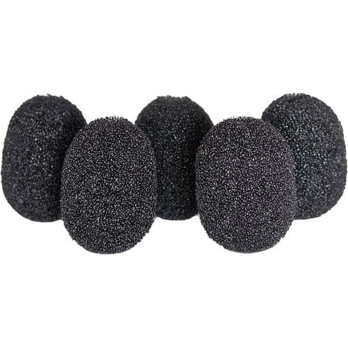 Rycote 105501 Lavalier Mic Foam Black (5 Pack) image 1
