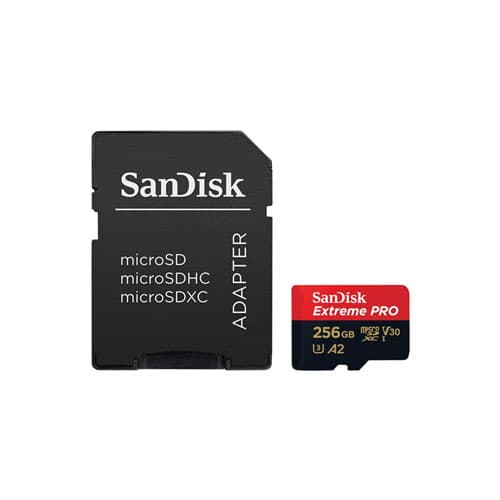 SanDisk microSD Extreme Pro UHS I Card 256GB for 4K Video on Smartphones, Action Cams & Drones 200MB/s Read, 140MB/s Write image 1
