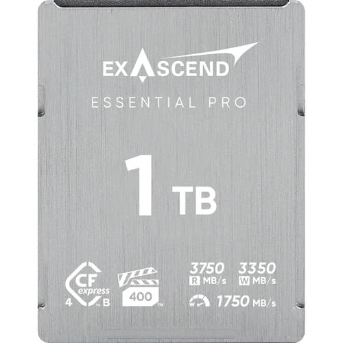Exascend Essential Pro CFexpress TypeB Card 1TBGB/ Read: 3750 MB/s, Write: 3350 MB/s ,VPG-400 image 1