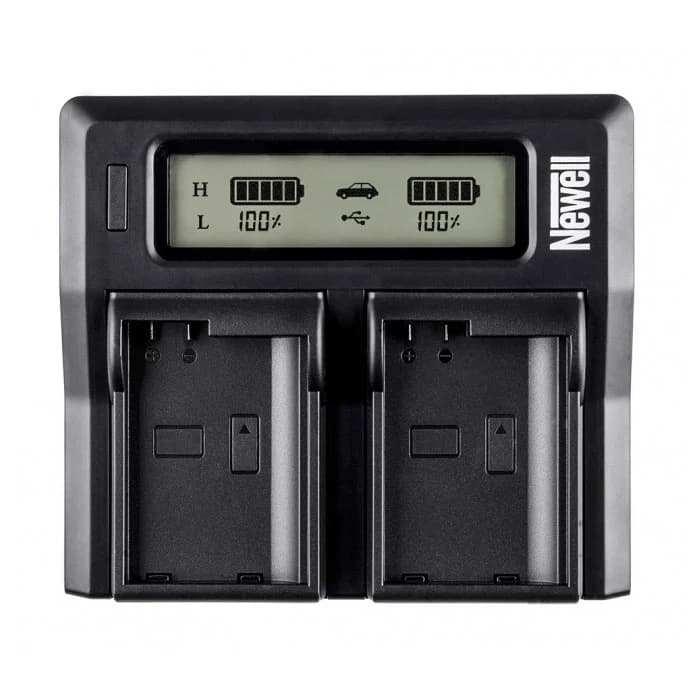 Newell DC-LCD two-channel charger for Canon LP-E6 batteries image 1