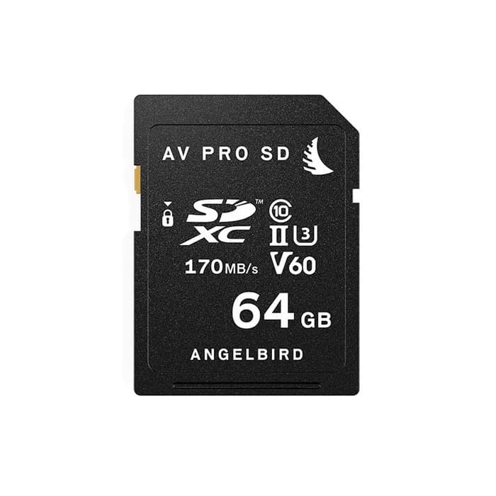 Angelbird AV PRO SD MK2 Card 64GB, SDXC/ UHS-II / V60 / U3 / Class 10 260 MB/s Write Speed, 4K Video image 1