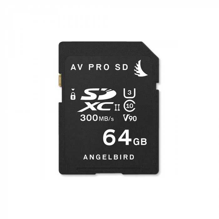 Angelbird AV PRO SD Card 64GB, UHS-II / V90 / U3 / Class 10, Read:300 MB/s, Write:280 MB/s image 1