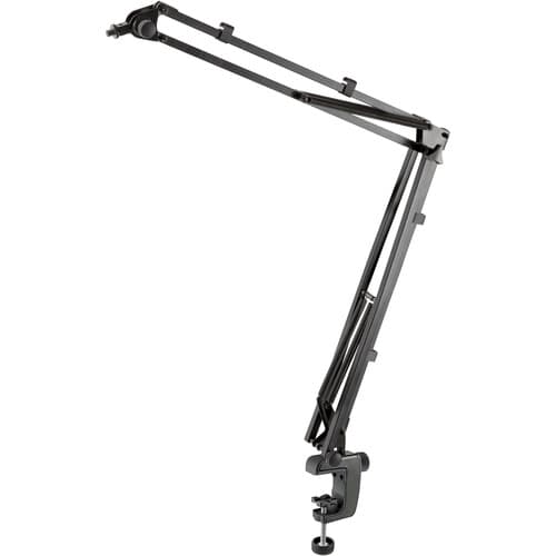 K&M Broadcast Microphone Desk Arm with Clamp extension range 0.4m to 0.9m image 1