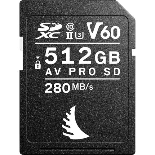 Angelbird AV PRO SD Card 512GB, UHS-II / A2 /V60/ U3 / Class 10, Read:280 MB/s Write:160 MB/s 4k image 1
