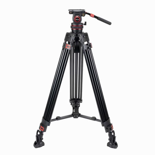 Provision Professional DV3 Pro Aluminium Quick Release Video Tripod Kit with Fluid Head and Bag image 1