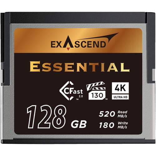 Exascend Essential CFast 2.0 Card, 128GB / Read: 550 MB/s, Write: 530 MB/s image 1