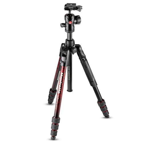 Manfrotto Befree Advanced Travel Aluminum Tripod with Ball Head (Twist Locks, Red) image 1