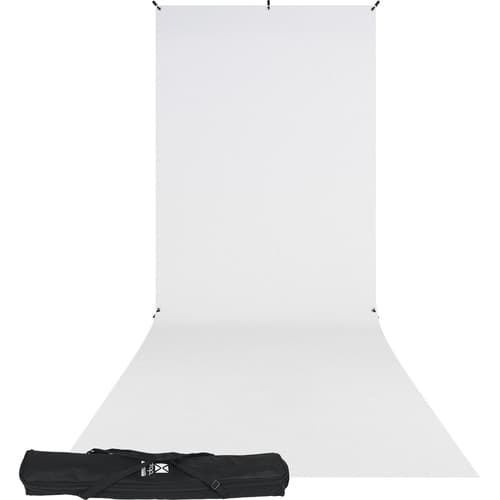 Westcott X-Drop Wrinkle-Resistant Backdrop Kit - High-Key White Sweep (5' x 12') image 1