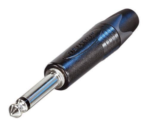 NEUTRIK 2 pole 1/4" professional phone plug, nickel contacts, black shell