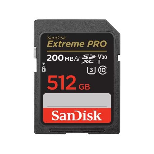 SanDisk SDXC Card Extreme Pro - 512GB, 200MB/s, V30, UHS-I, U3 for 4K Video image 1