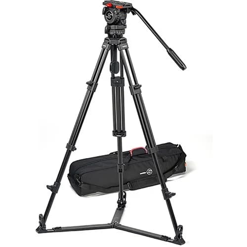 Sachtler 0371A Tripod System with FSB 4 Fluid Head, Aluminum Legs & Ground Spreader (0-4 kg payload) image 1