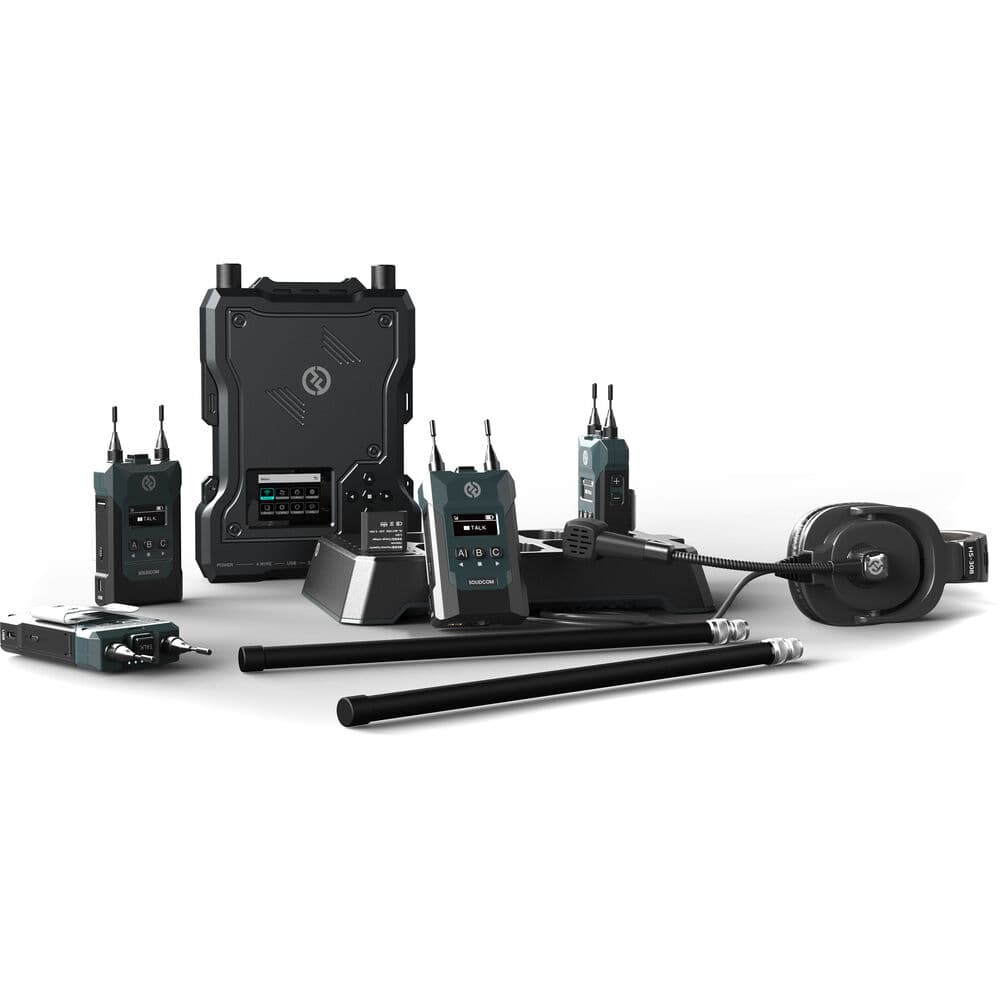 Hollyland Solidcom M1 Full-Duplex Wireless Intercom Solution (4 Beltpacks) image 1