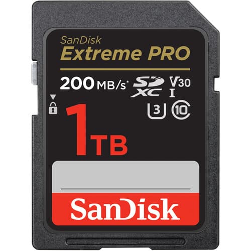 SanDisk SDXC Card Extreme Pro - 2TB, 250MB/s, V30, UHS-I, U3 for 4K Video image 1