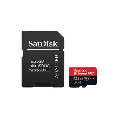 SanDisk Extreme Pro microSD UHS I Card 128GB for 4K Video on Smartphones, Action Cams & Drones 200MB/s Read, 90MB/s Write, image 1