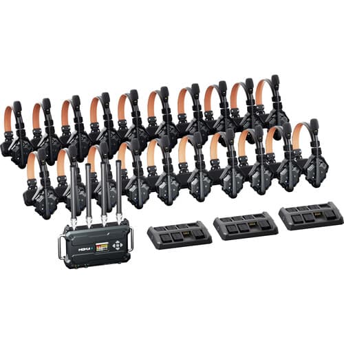 Hollyland Solidcom C1 Pro Roaming Hub 20S Full-Duplex Wireless Intercom System with 20 Single-Ear Headsets image 1
